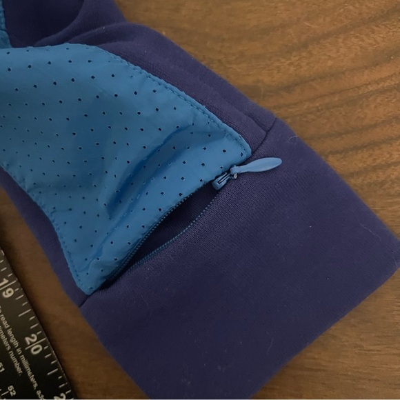 Nike‎ Blue Purple Full Zip Long Hoodie Varsity Stripe 
Workout Gym Running M - Picture 9 of 16